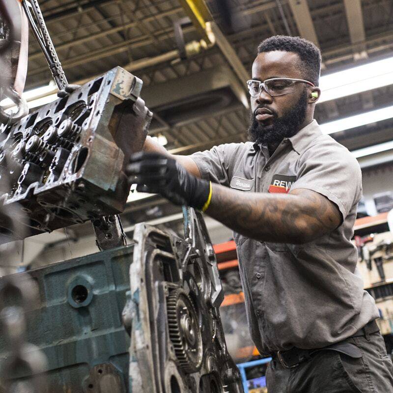Man working on engine